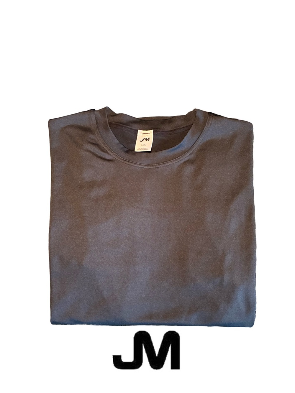 JM Canada Men’s Skinz Short Sleeve Stretch Crewneck T-Shirt/Undershirt in Black